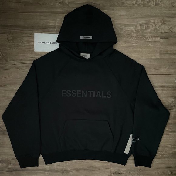 Essentials | Shirts | New Fear Of God Essentials Hoodie Ss2 Black Size ...
